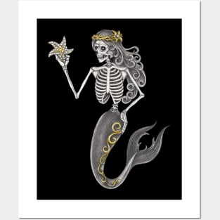 Mermaid skull. Posters and Art